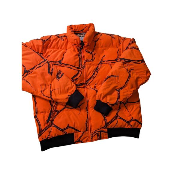 Gamehide Reversible Hunting Jacket Mens Large Brown Blaze Orange Camo Puffer - Picture 14 of 16